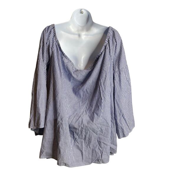 Macy’s INC Women's Embroidered Off Shoulder Blouse Size 3X Peasant Boho Festival - Picture 2 of 11